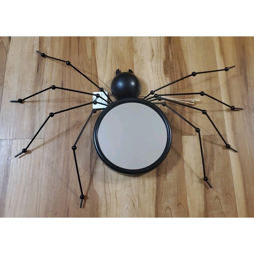 Place & Time Halloween Spooky Spider Mirror Goth Chic Decor READ